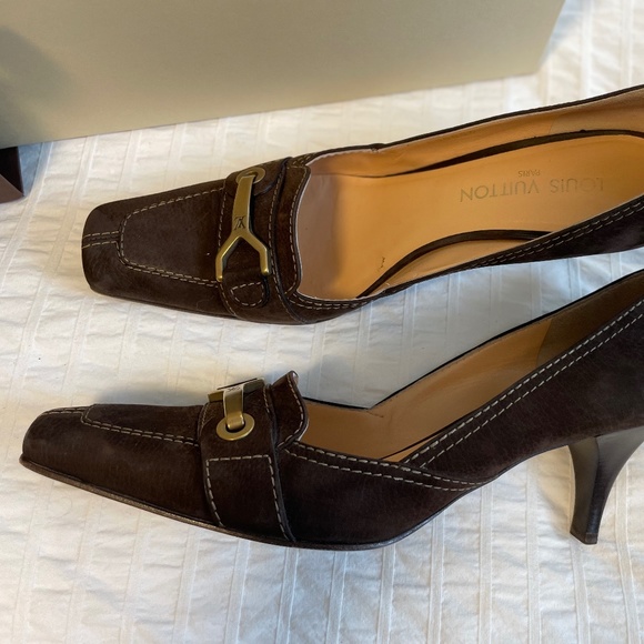 Louis Vuitton Shoes | Vintage Louis Vuitton Heels | Color: Brown | Size: 10 | Aliess's Closet